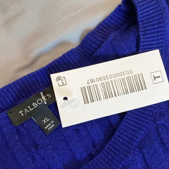 Talbots Blue Cable Crewneck Sweater - Picture 12 of 14
